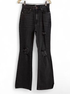 BDG Black Distressed Flare Jeans